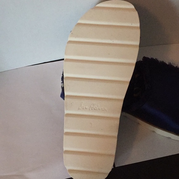 Sam Edelman Mares Navy Satin Slip On Sandler - Picture 3 of 4